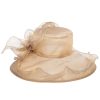 Women San Diego Hat | Women'S Gold Organza Mesh Dress Hat