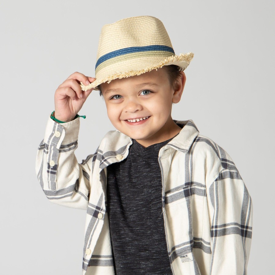 Kids San Diego Hat | 5-7 Year Old Kid Woven Paperbraid Fedora