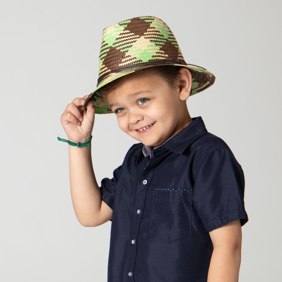 Kids San Diego Hat | Kids Woven Paper Fedora