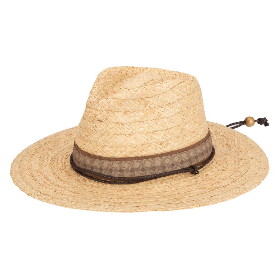 Men San Diego Hat | Mens Raffia Fedora Lifeguard With Chin Cord