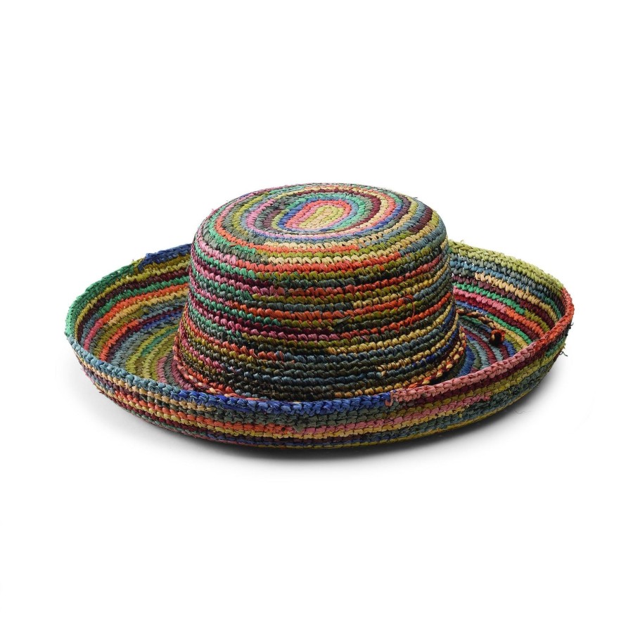 Women San Diego Hat | Women'S Crocheted Raffia Kettle Brim Hat