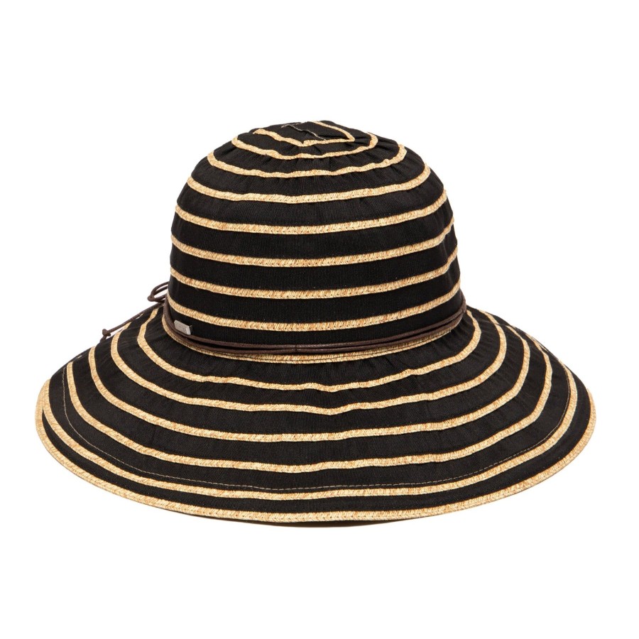 Women San Diego Hat | Women'S Ribbon Paperbraid Stripe Sun Brim