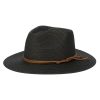 Men San Diego Hat | Men'S Paperbraid Fedora With Faux Suede Looped Braid