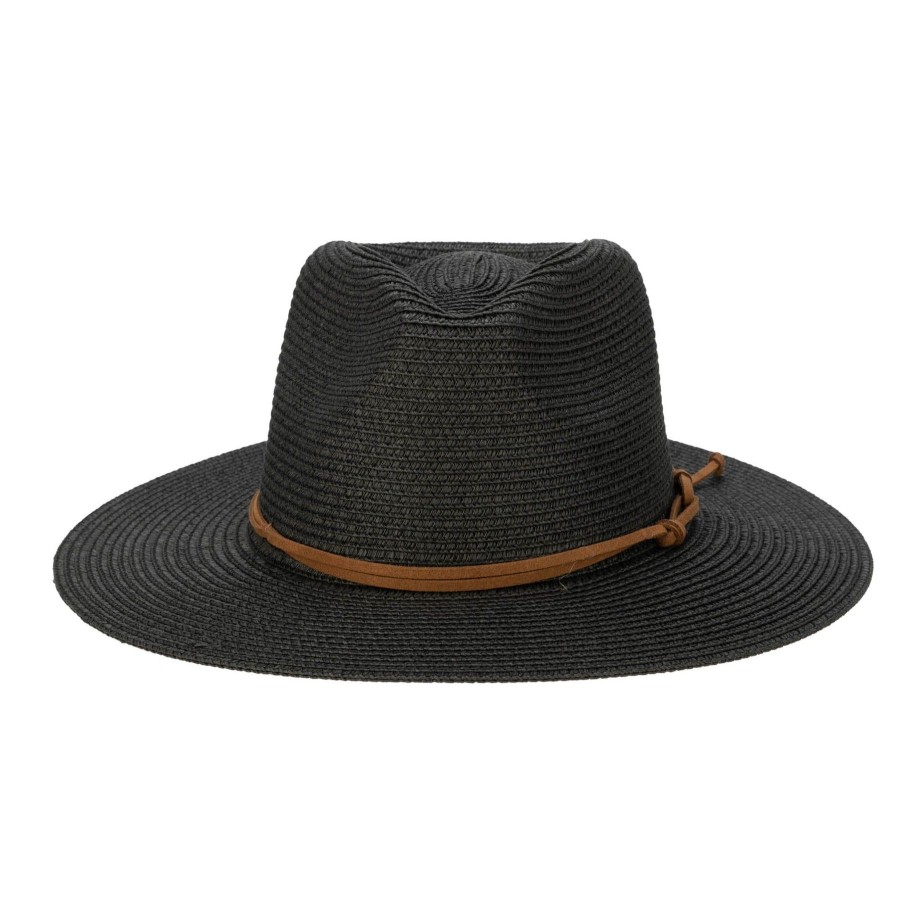 Men San Diego Hat | Men'S Paperbraid Fedora With Faux Suede Looped Braid