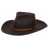 Men San Diego Hat | Men'S Wool Felt Western Fedora With Faux Leather Band