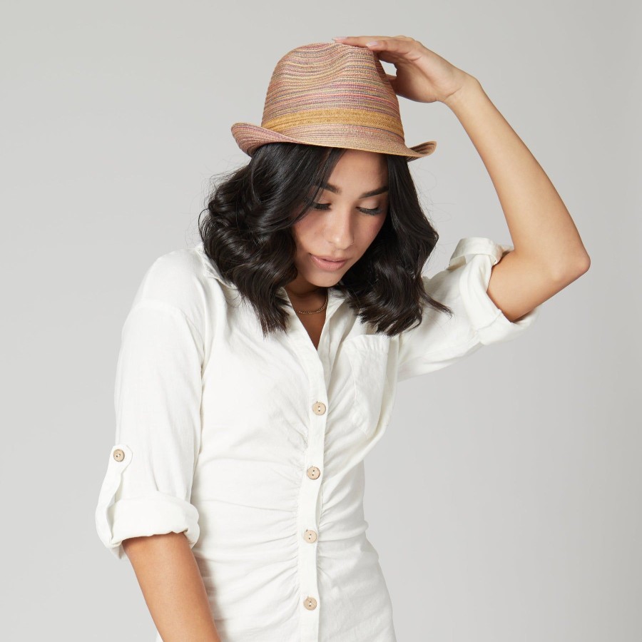 Women San Diego Hat | Womens Mixed Braid Fedora (Mfx2006)