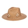 Women San Diego Hat | Resort Ready-Wheat Straw Fedora With Glam Details