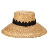 Women San Diego Hat | Crafted Glam-Palm Straw Wide Brim Bucket With Origami Band