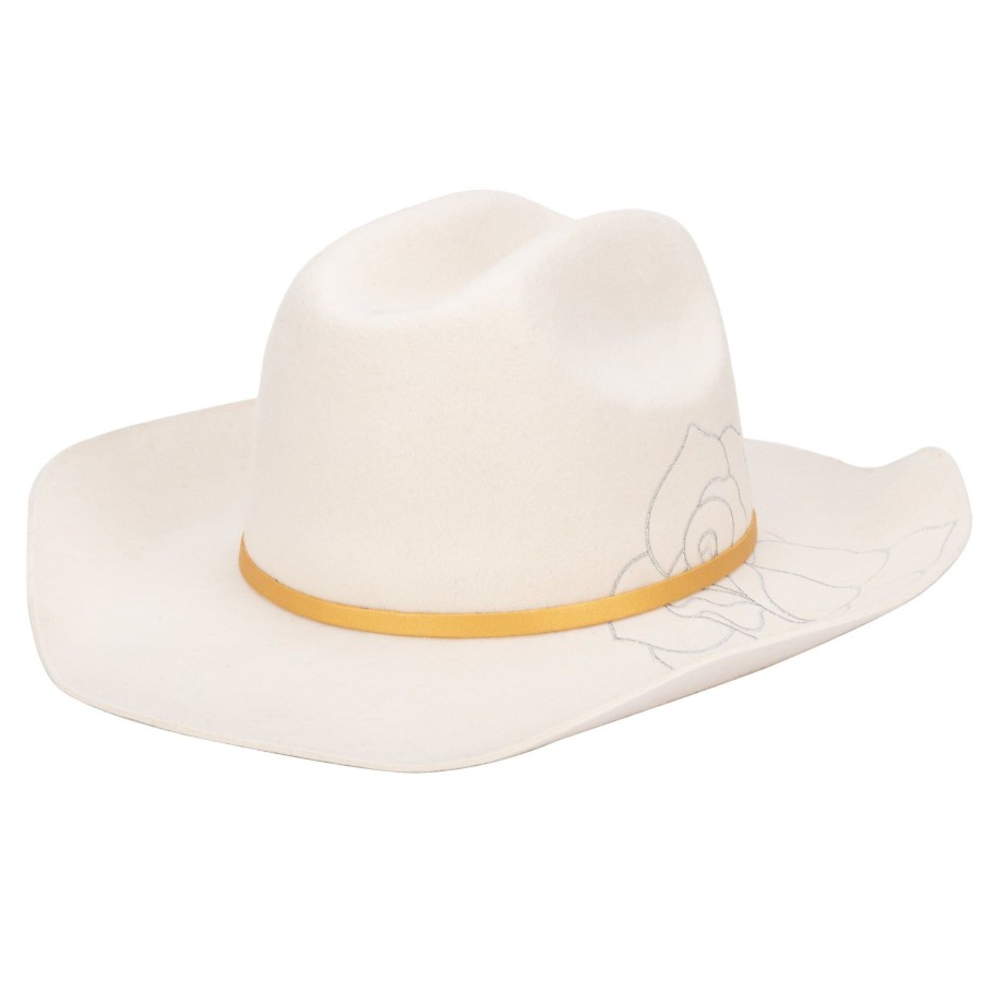 Women San Diego Hat | Love Never Fails-Women'S Felt Cowboy With Embroidered Rose