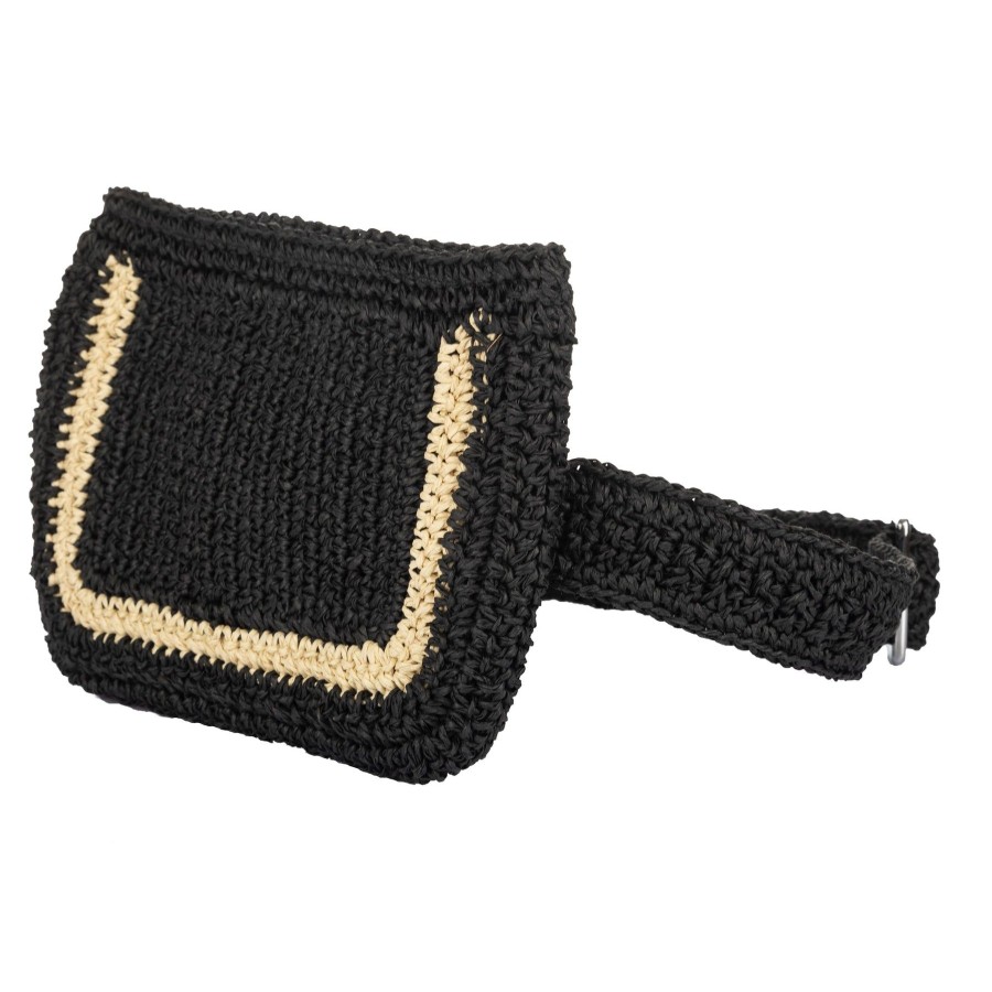 Women San Diego Hat Hat Care | Belt Bag With Adjustable, Removable Leather Backed Straw Belt