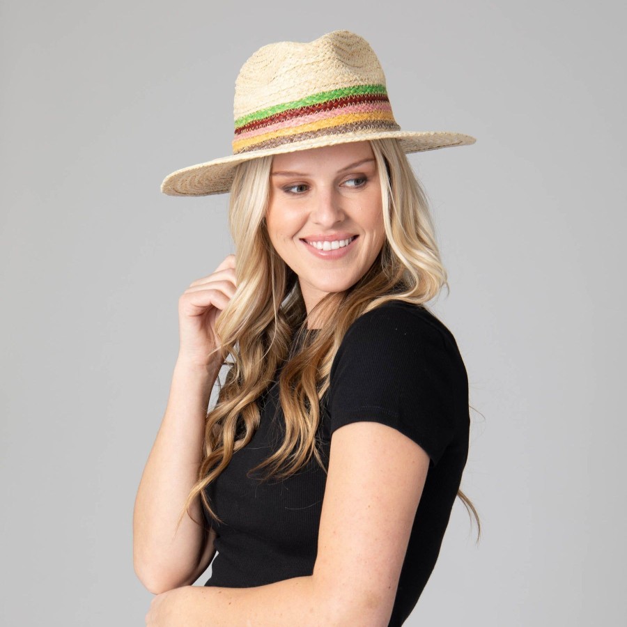 Women San Diego Hat | Sunrise Women'S Raffia Fedora