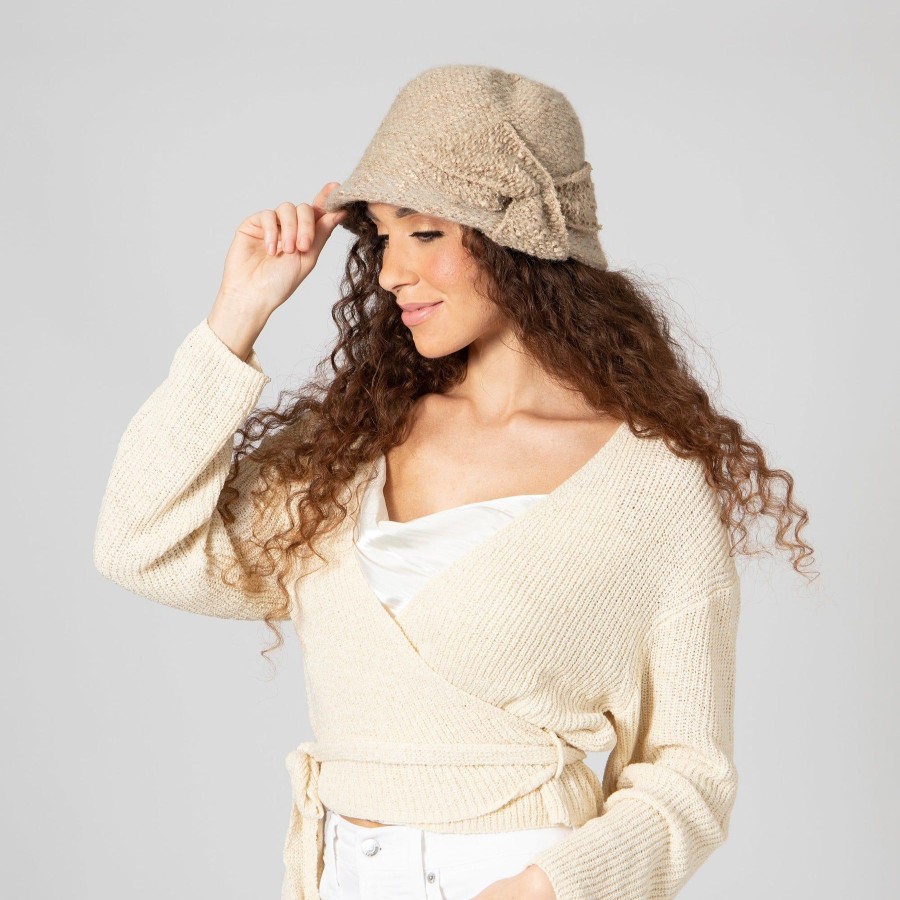 Women San Diego Hat | Women'S Knit Cloche W/Wrapped Bow