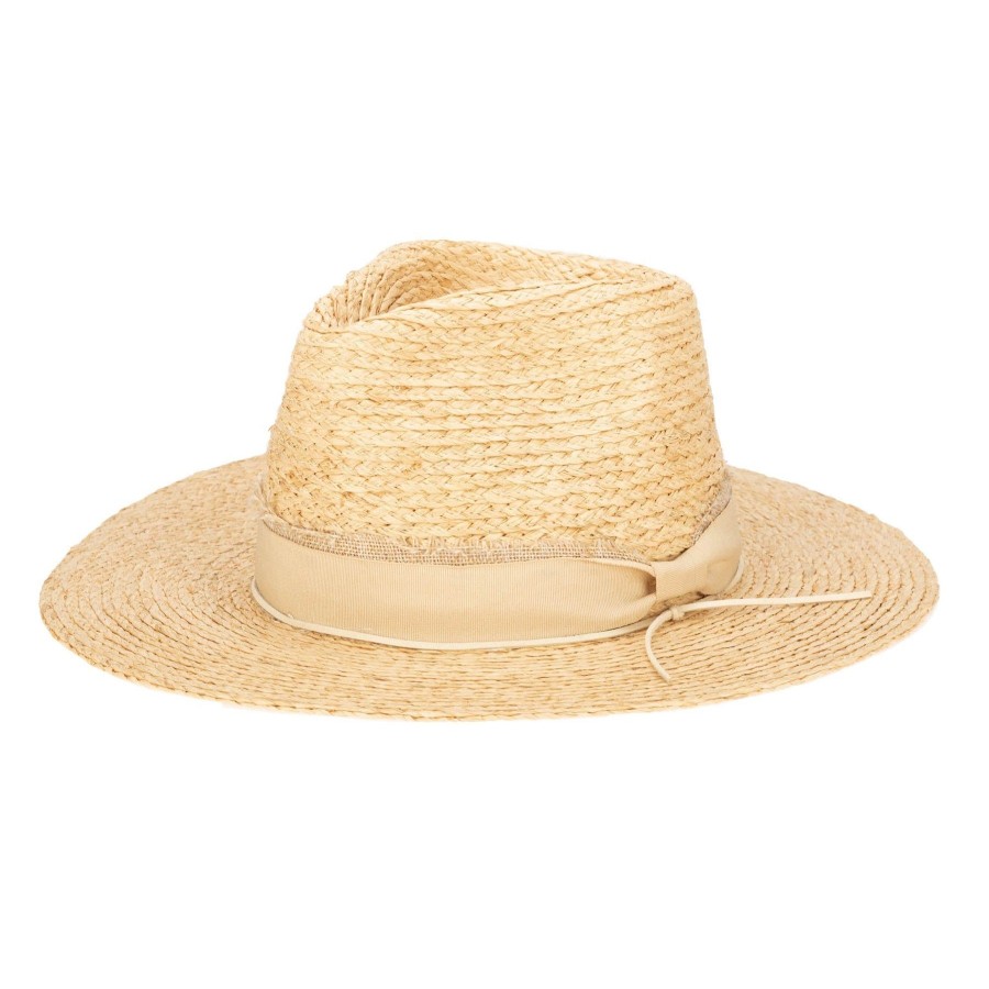 Women San Diego Hat | Sun Bather-Raffia Braid Fedora With Mixed Band