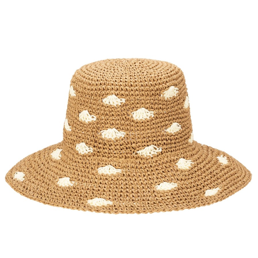 Women San Diego Hat | Dream On-Paper Crochet Polka Dot Bucket