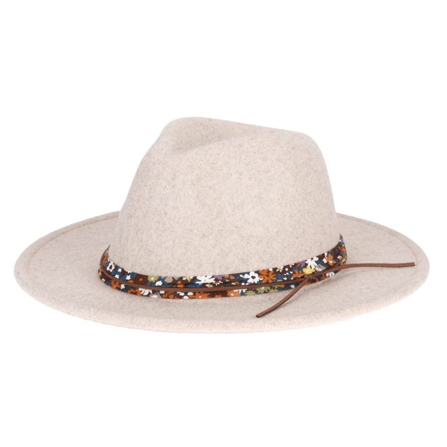 Kids San Diego Hat | Fedora With Floral Cotton Band