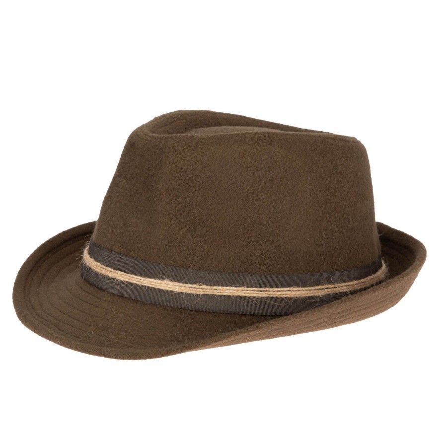 Men San Diego Hat | Faux Felt Stingy Brim Fedora