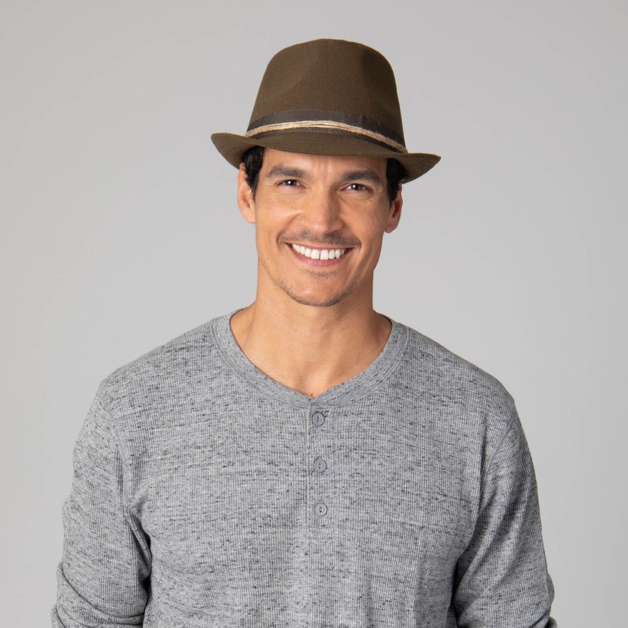 Men San Diego Hat | Faux Felt Stingy Brim Fedora