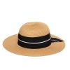 Women San Diego Hat | Women'S Sun Hat W/Oversized Stripe Bow