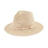 Women San Diego Hat | Women'S Woven Shimmer Fedora W/Braided Band (Pbf7352)