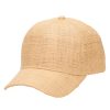 Women San Diego Hat | Women'S Woven Raffia Ball Cap With Leather Adjustable Back (Cth4087)