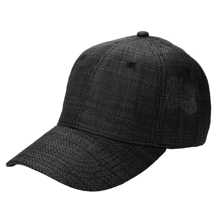 Women San Diego Hat | Women'S Woven Raffia Ball Cap With Leather Adjustable Back (Cth4087)