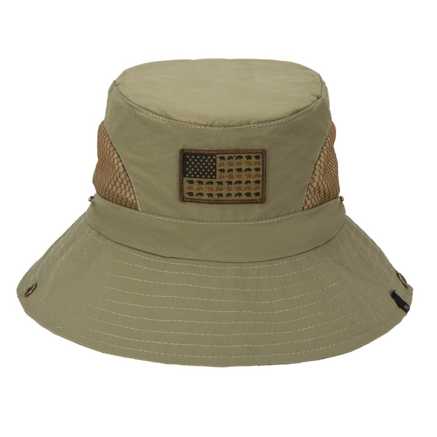 Men San Diego Hat | Outdoor Americana Bear Patch Boonie Hat