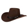 Women San Diego Hat | Faux Felt Pinch Crown Cowboy